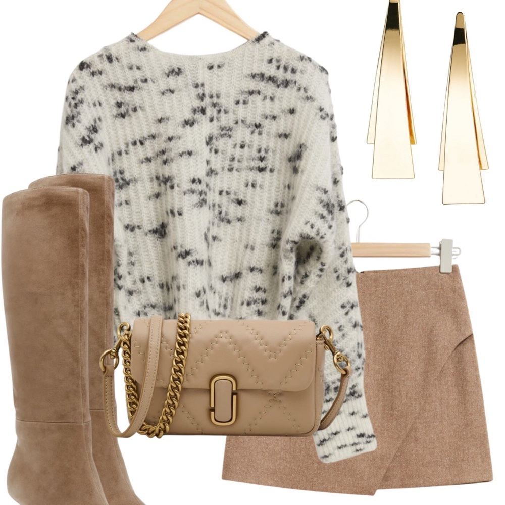 & Other Stories marled mohair & wool blend sweater